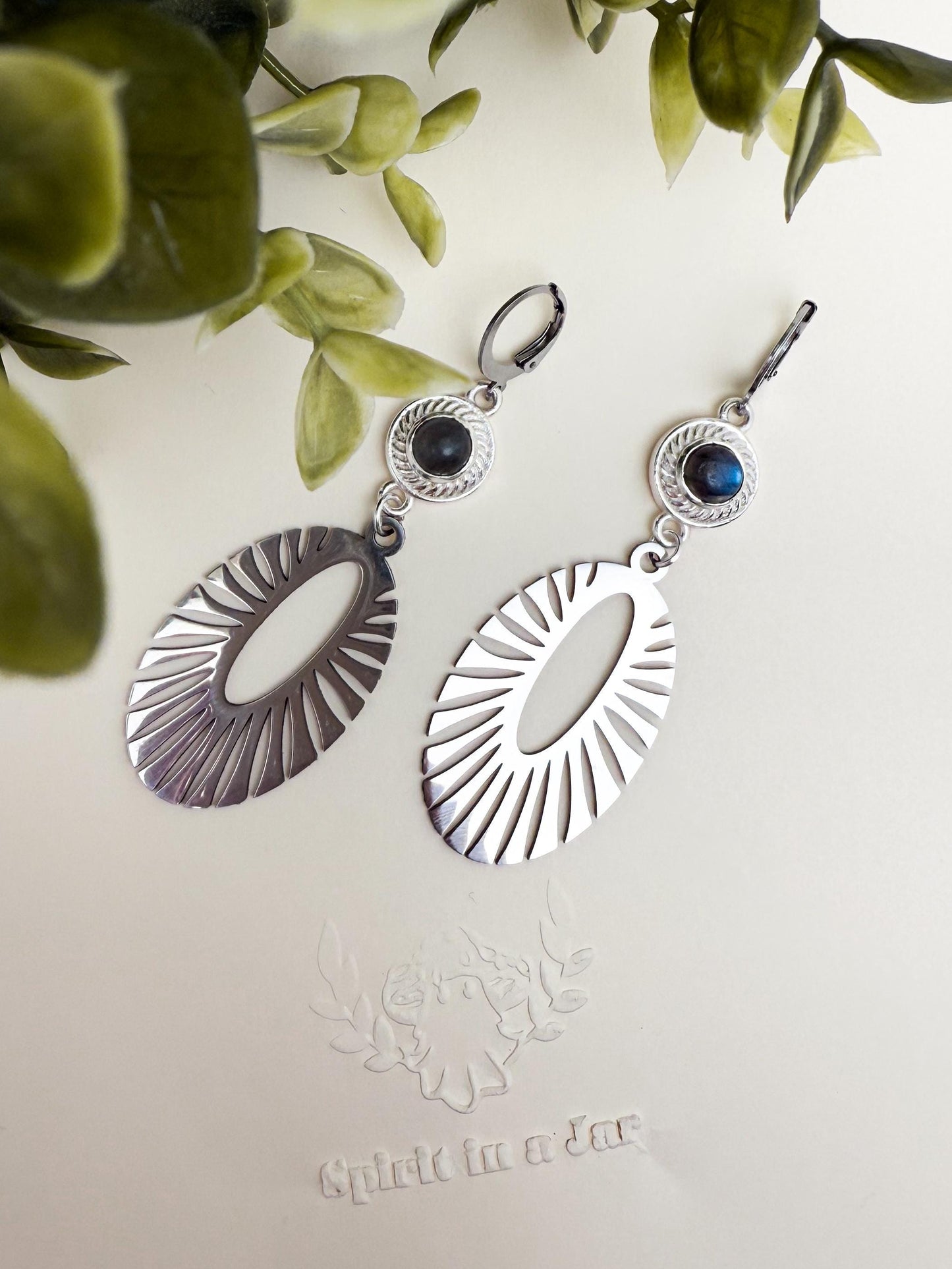 Solstice Glow Labradorit Ohrringe | Gold & Silber