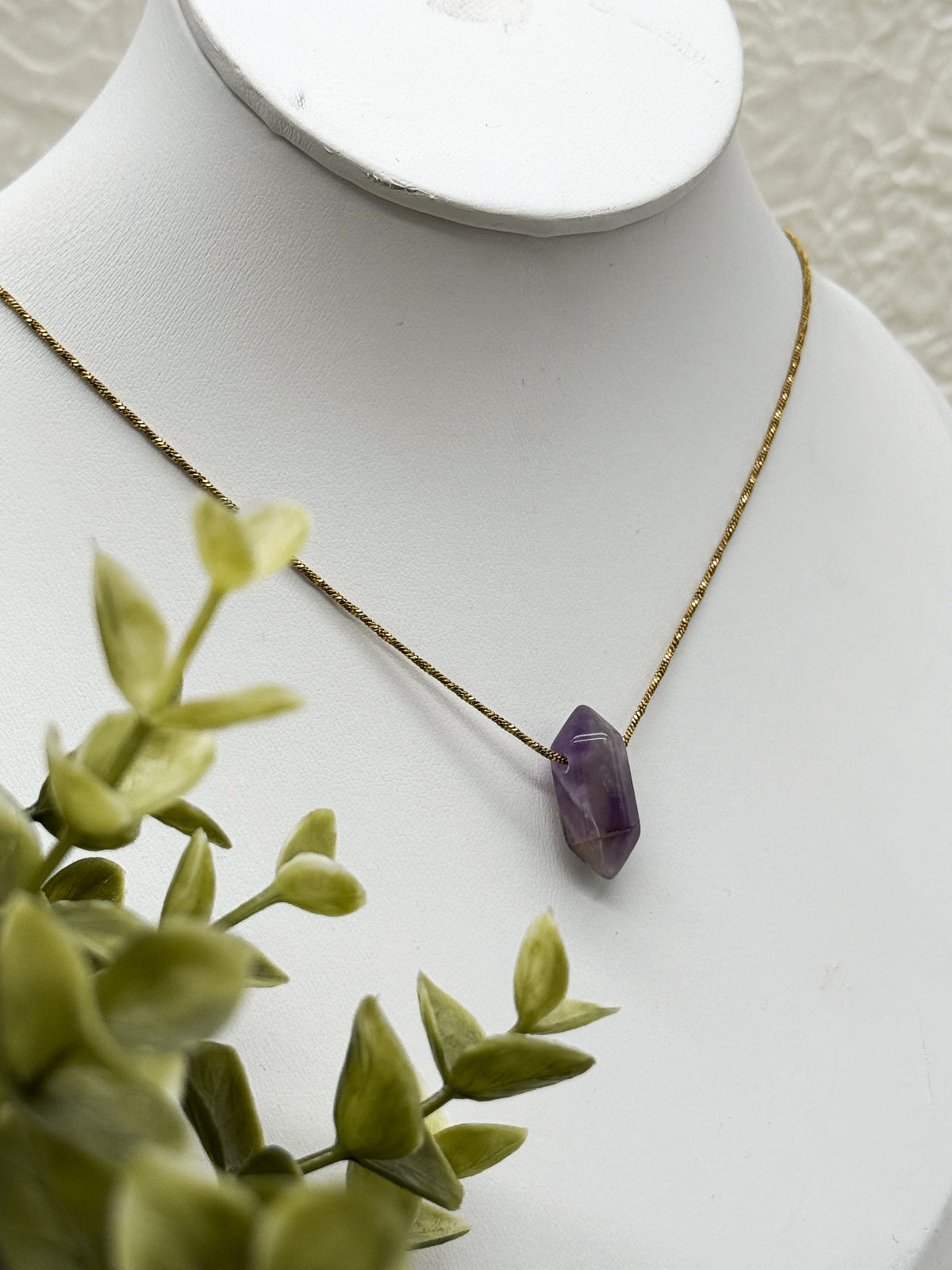 Schlichte Amethyst Kette | Gold und Silber | Edelstahl