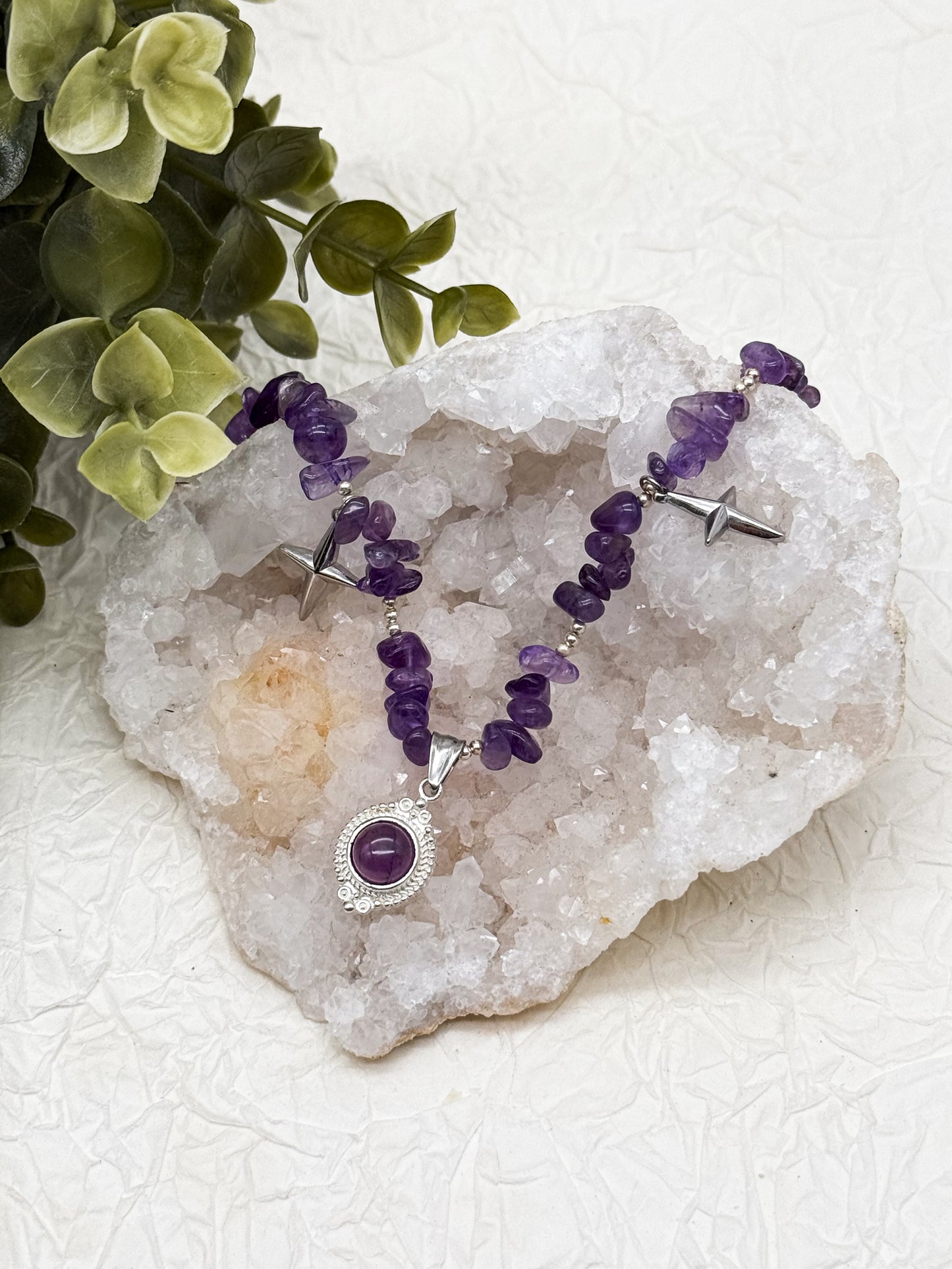 "Amethyst Awakening" Splitterkette | Gold & Silber | Amethyst