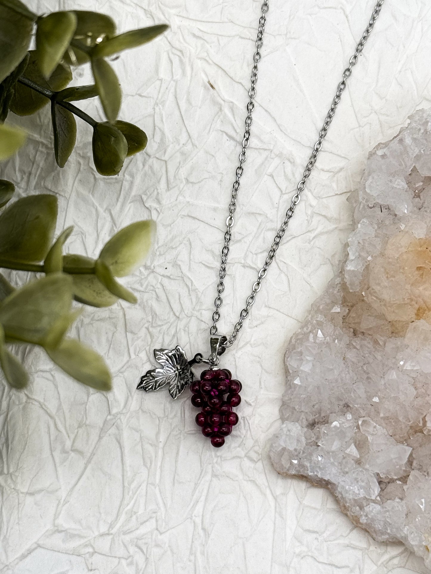 Like fine Wine Kette | Gold & Silber | Granat