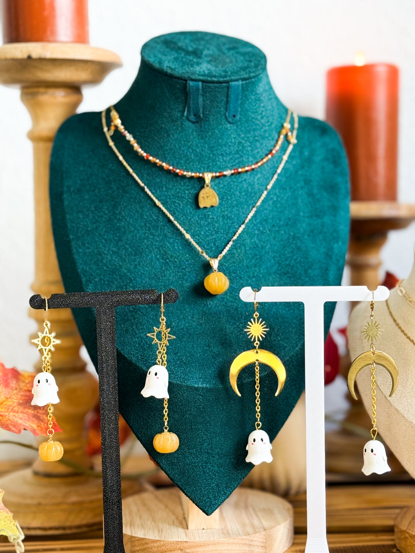 Schlichte Kürbiskette Kette | Gold & Silber | Topas-Jade