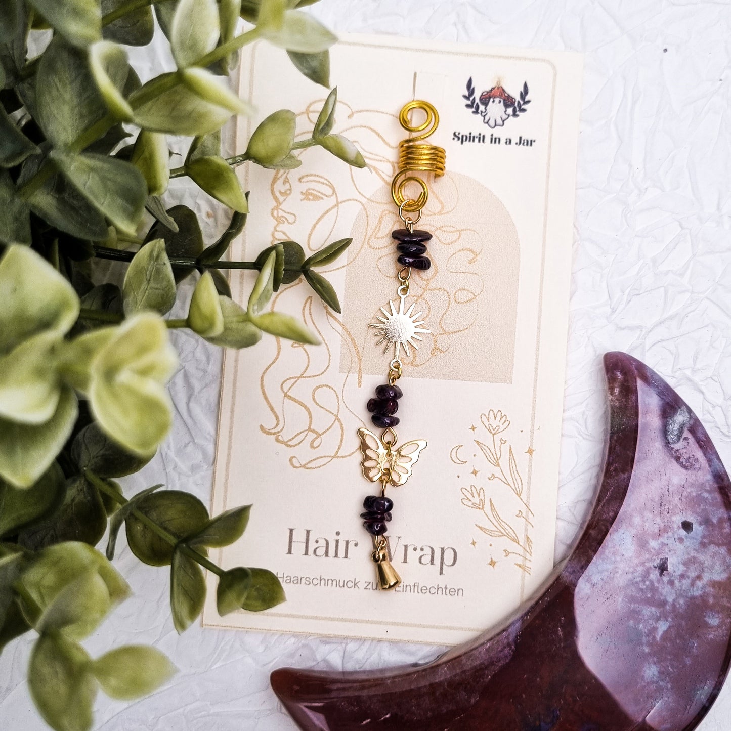 Hair Wrap Indian Dreams | Dreadschmuck | Granat