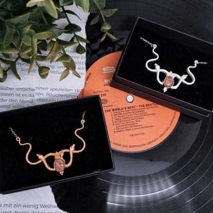 Medusa Kette Gold & Silber | verschiedene Edelsteine