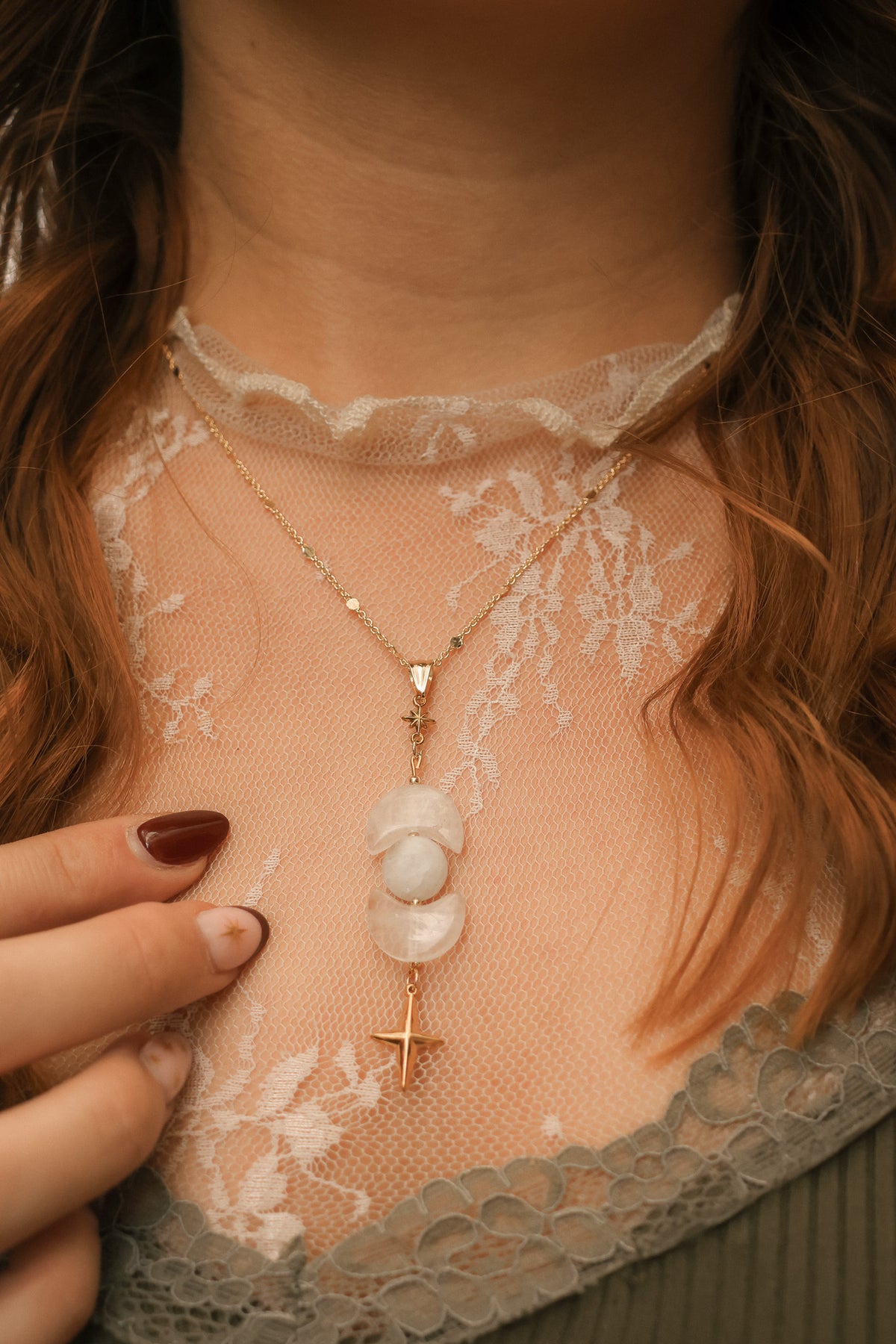 Tears of the Moon Bergkristall-Kette | Gold und Silber | Edelstahl