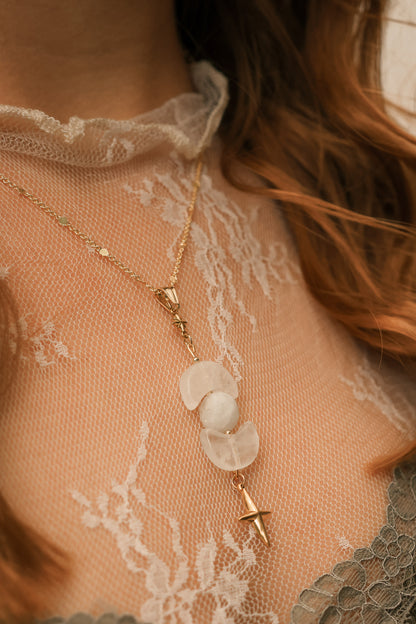 Tears of the Moon Bergkristall-Kette | Gold und Silber | Edelstahl