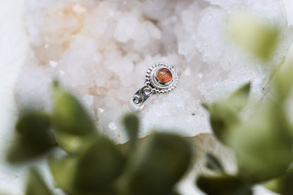 Sonnenstein - Amethyst Boho Ring | Gold & Silber | Größenverstellbar