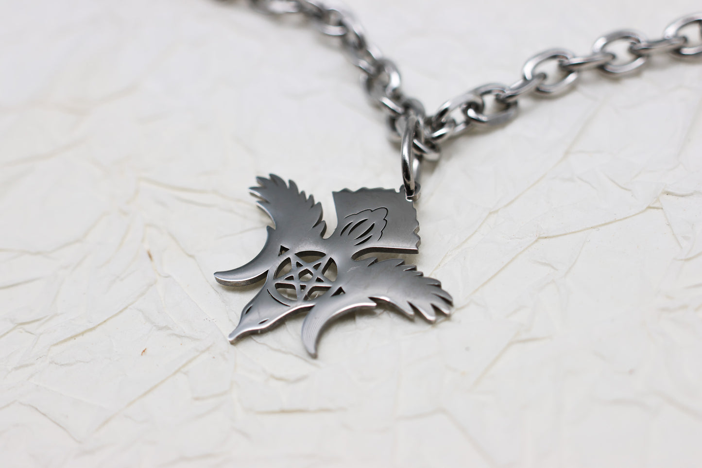 Taillengürtel Dark Crow mit Obsidian | Silber & Gold | Edelstahl
