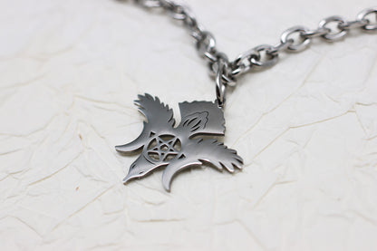 Taillengürtel Dark Crow mit Obsidian | Silber & Gold | Edelstahl