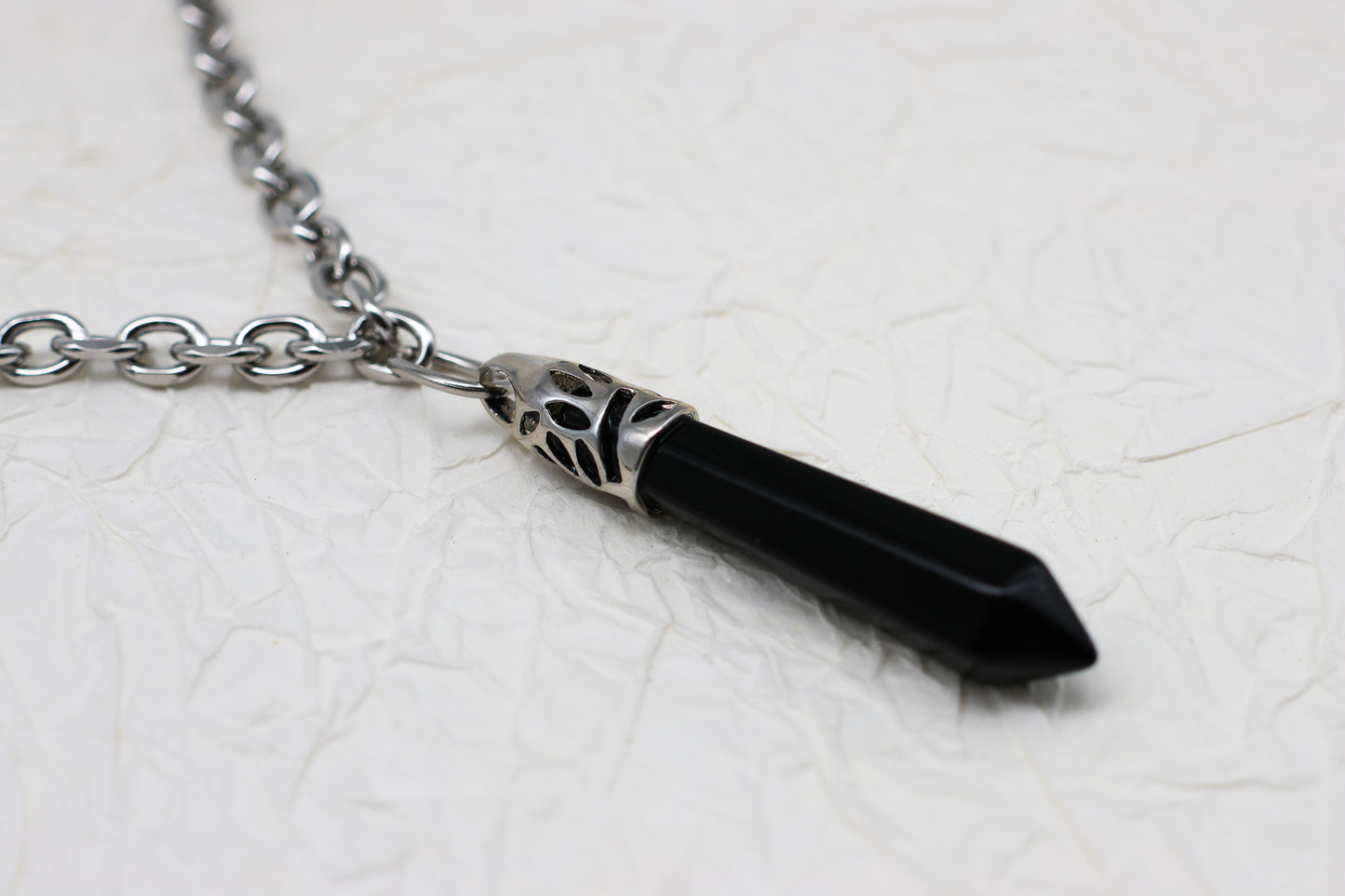 Taillengürtel Dark Crow mit Obsidian | Silber & Gold | Edelstahl