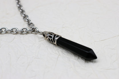 Taillengürtel Dark Crow mit Obsidian | Silber & Gold | Edelstahl