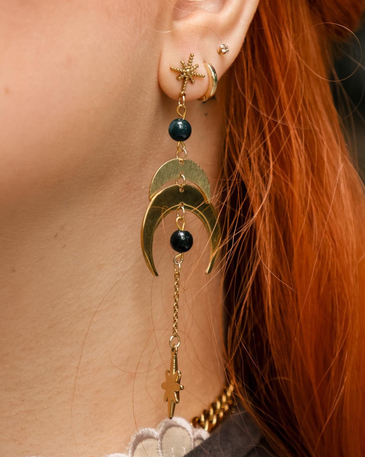 Moonlit Grove Moosachat Ohrringe | Gold & Silber | Edelstahl