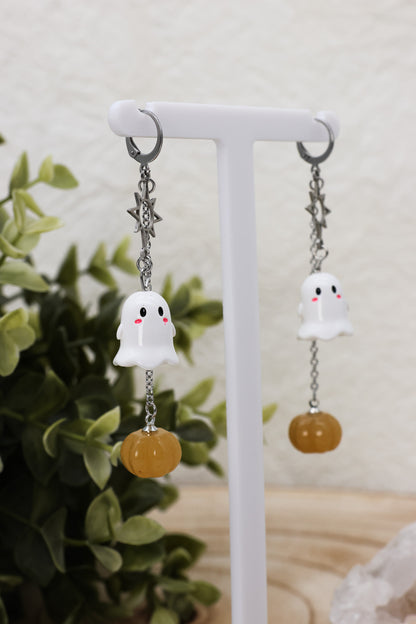 Sunny Boo Earrings - Topas-Jade Kürbis Ohrringe | Gold & Silber | Edelstahl