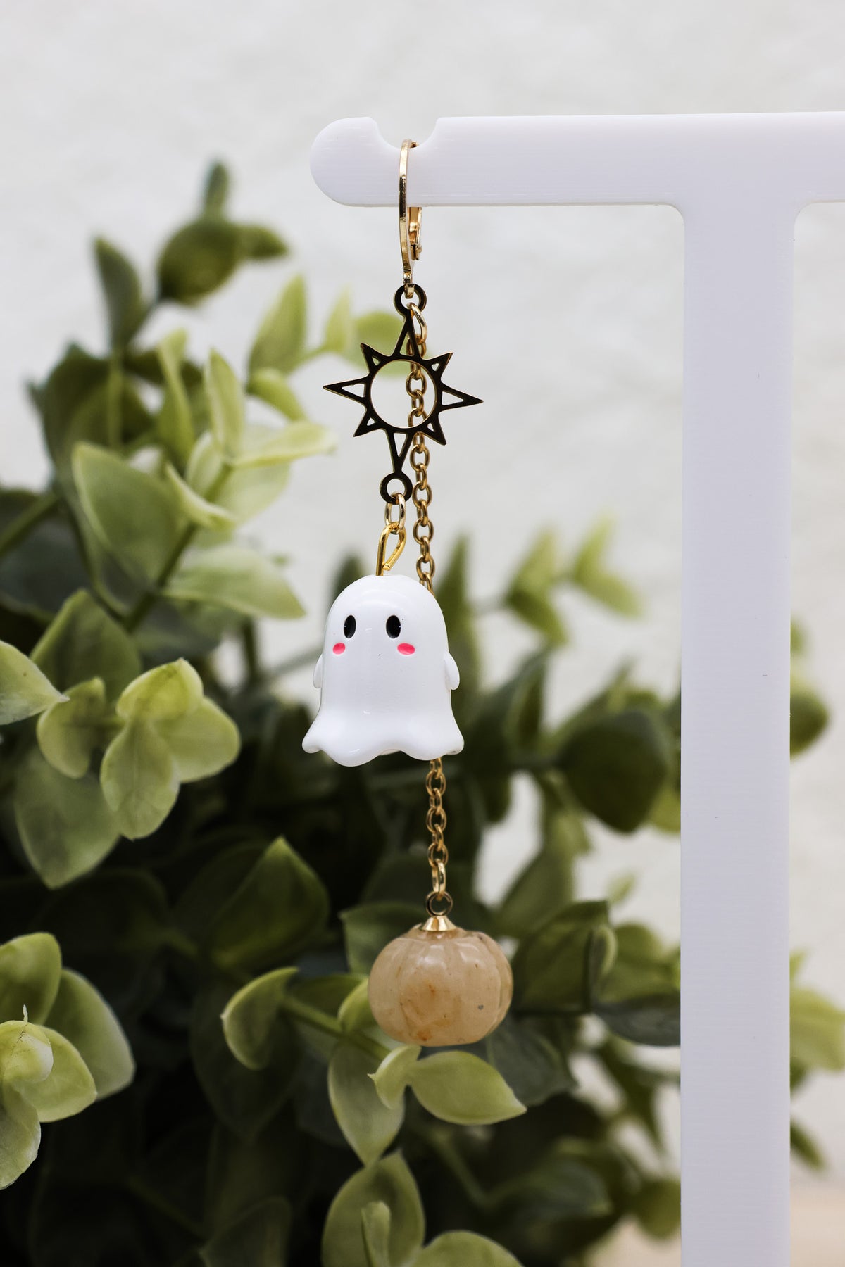 Sunny Boo Earrings - Topas-Jade Kürbis Ohrringe | Gold & Silber | Edelstahl
