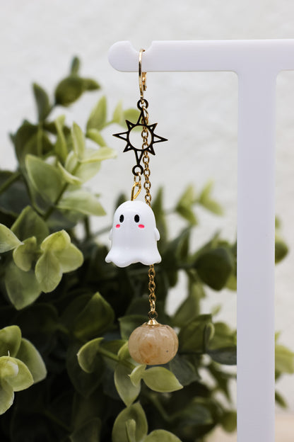 Sunny Boo Earrings - Topas-Jade Kürbis Ohrringe | Gold & Silber | Edelstahl