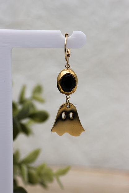 Boo-tiful Ohrringe mit Obsidian | Gold & Silber | Edelstahl