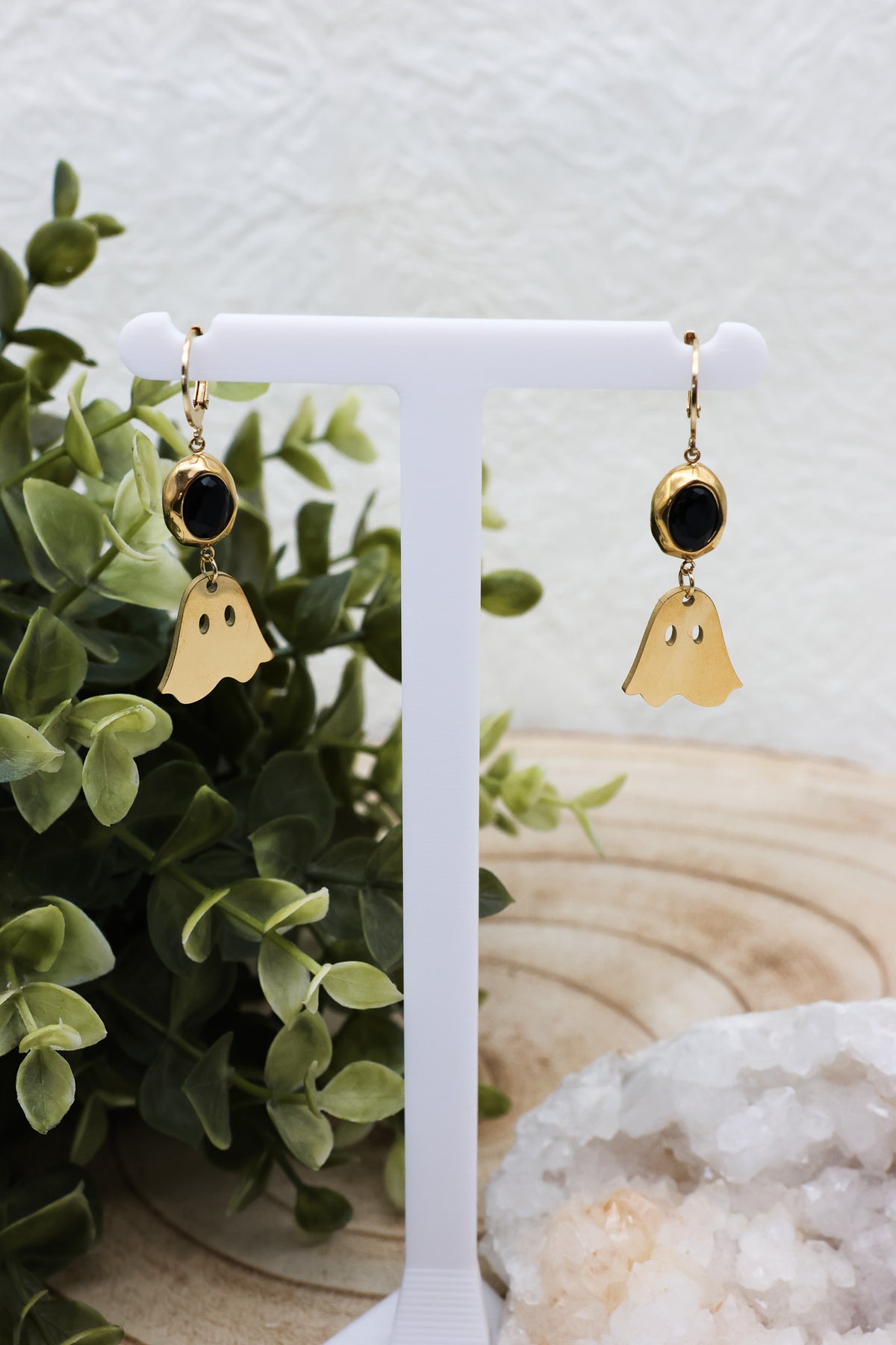 Boo-tiful Ohrringe mit Obsidian | Gold & Silber | Edelstahl
