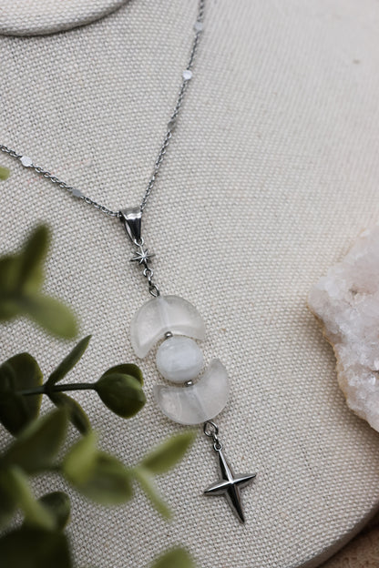 Tears of the Moon Bergkristall-Kette | Gold und Silber | Edelstahl