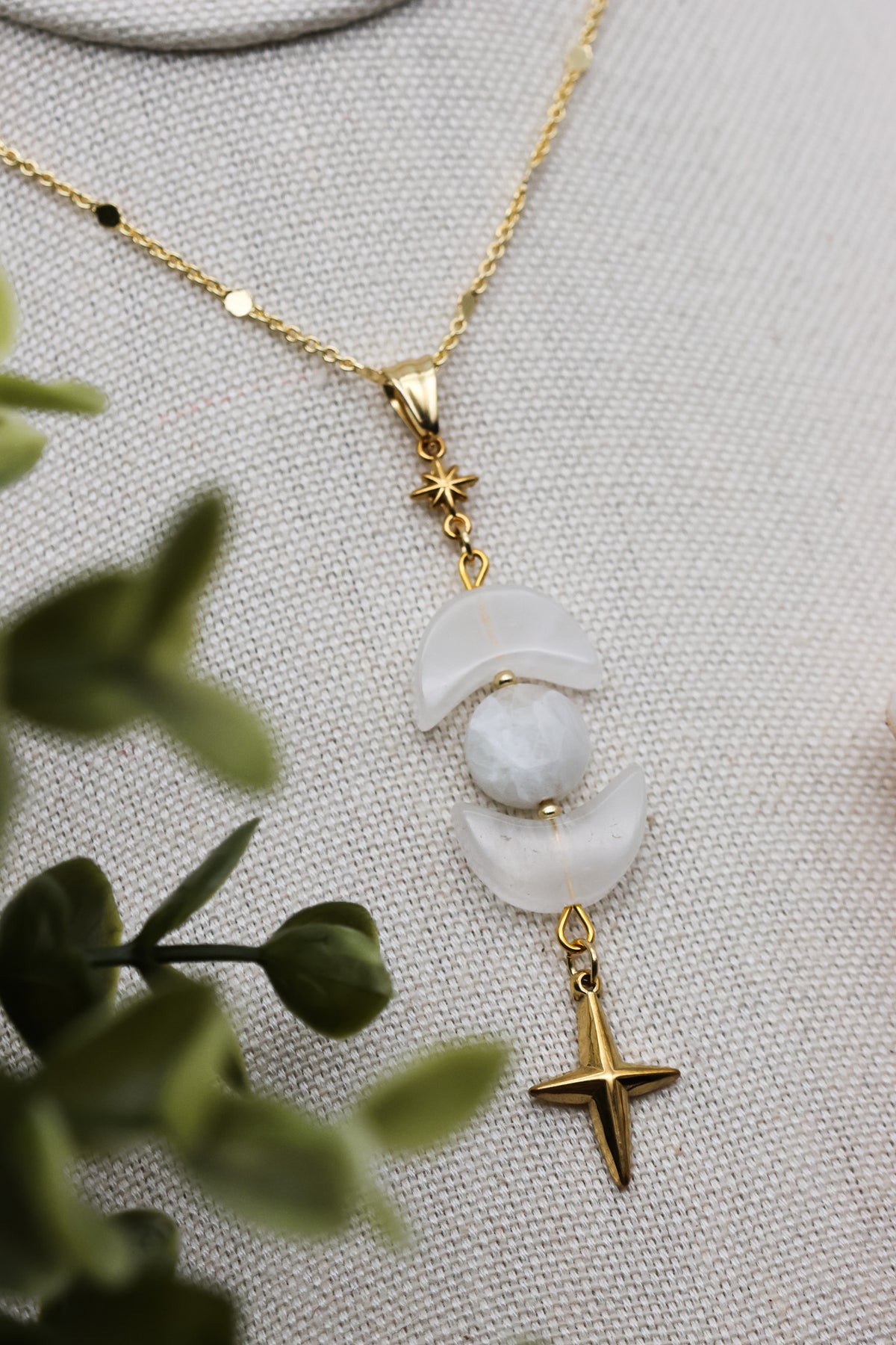 Tears of the Moon Bergkristall-Kette | Gold und Silber | Edelstahl