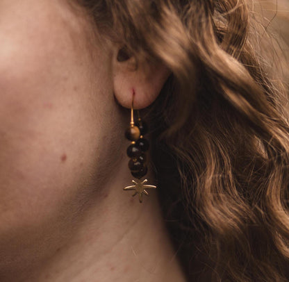 Eye of the tiger Ohrringe | Gold & Silber| Tigerauge