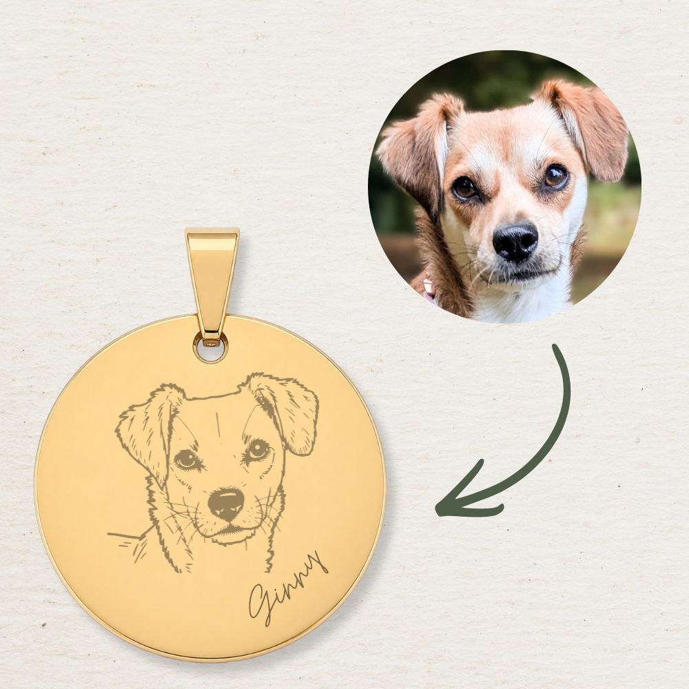 Gravur Haustier Portrait | Silber & Gold