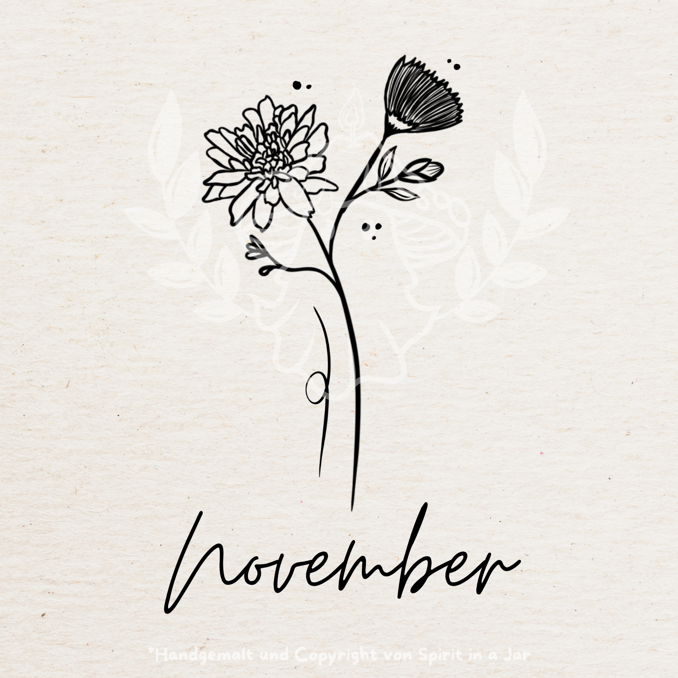 Gravur Geburtsblume Anhänger | Gold & Silber