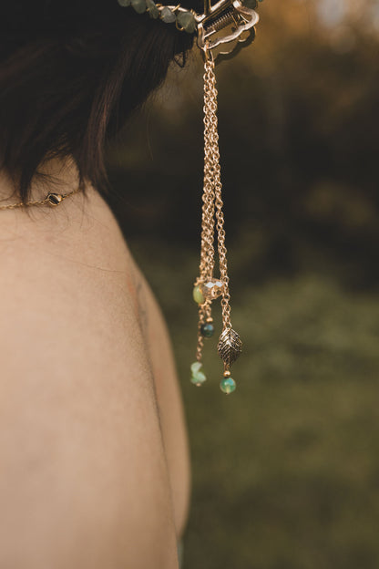 Schmetterlings Haarklammern in Gold & Silber mit Edelsteinen