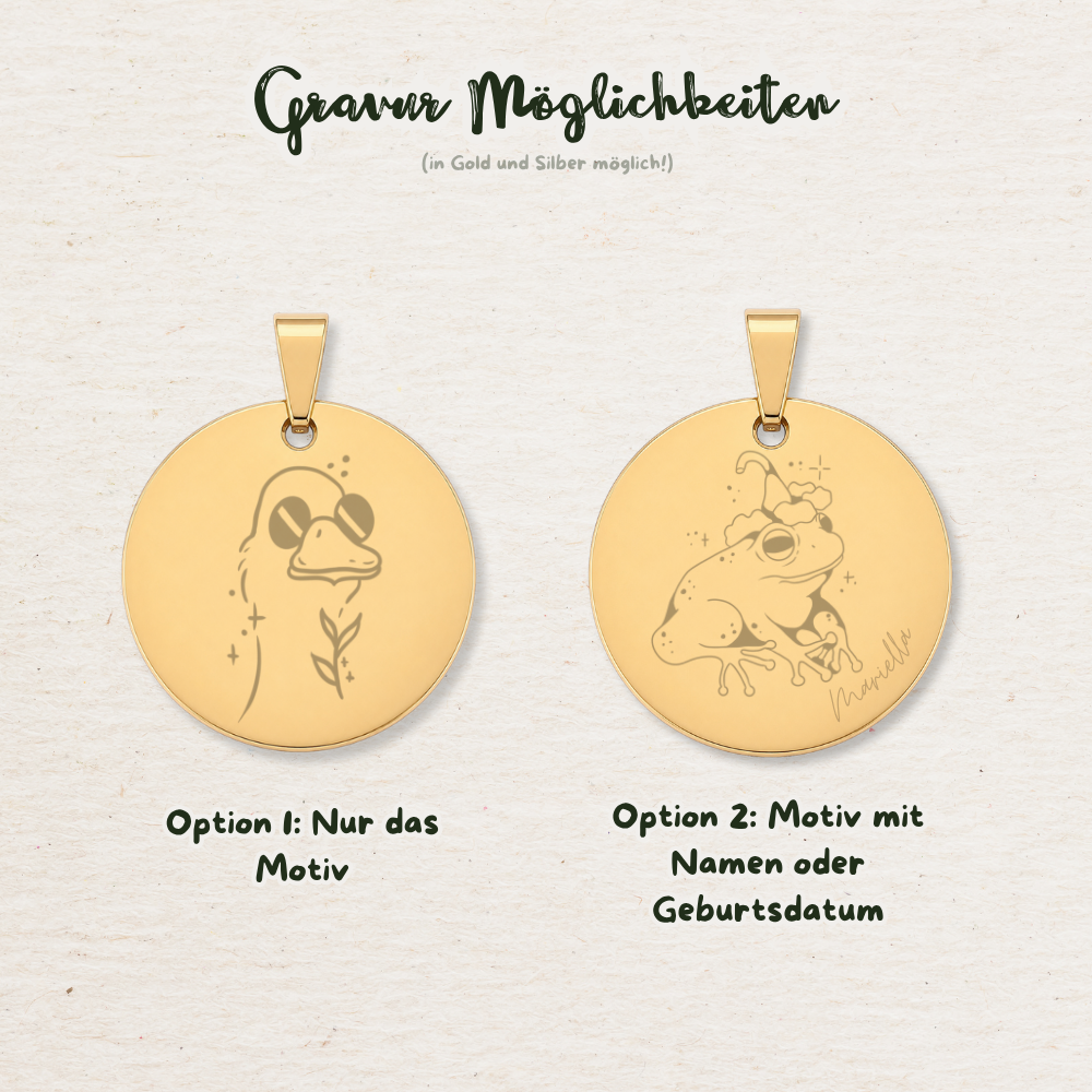 Bff / Partner Motive Gravur | Silber & Gold