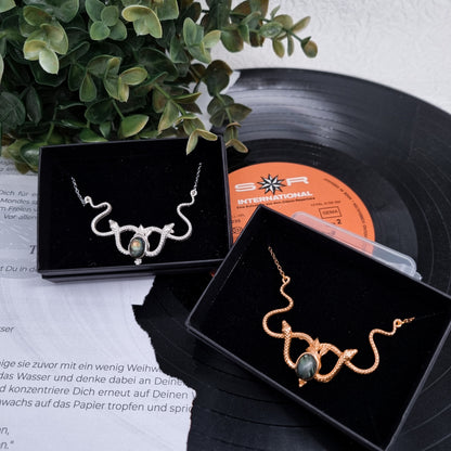 Medusa Kette Gold & Silber | verschiedene Edelsteine