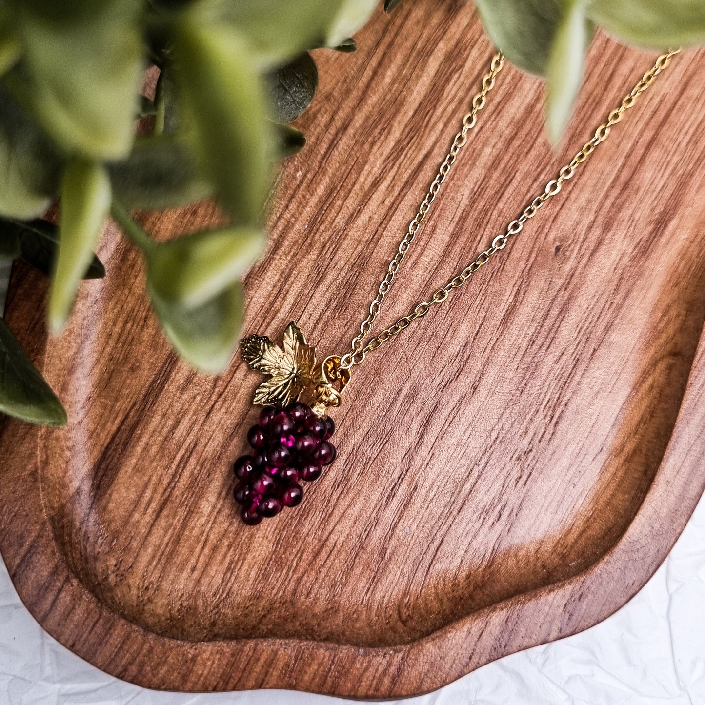 Like fine Wine Kette | Gold & Silber | Granat