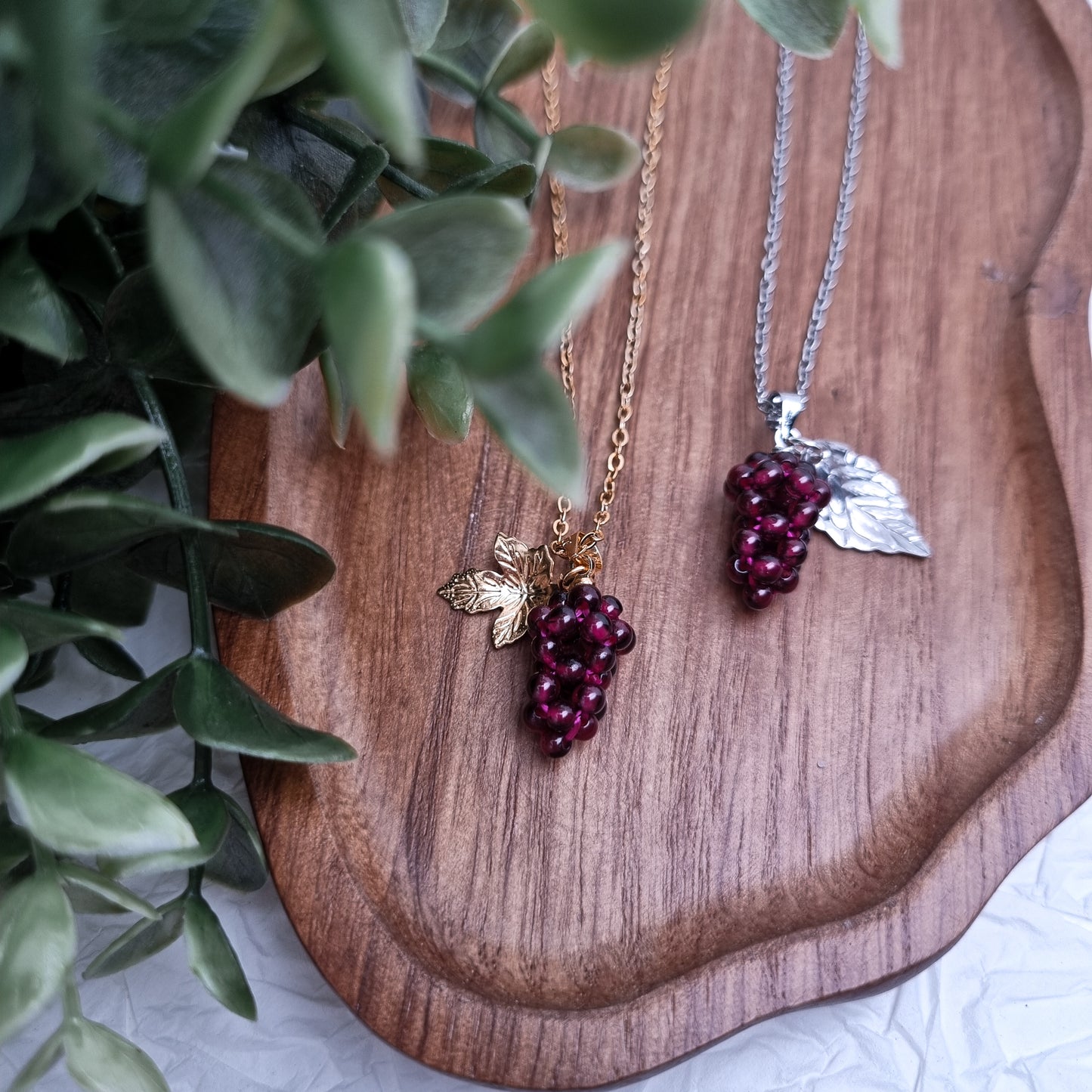 Like fine Wine Kette | Gold & Silber | Granat