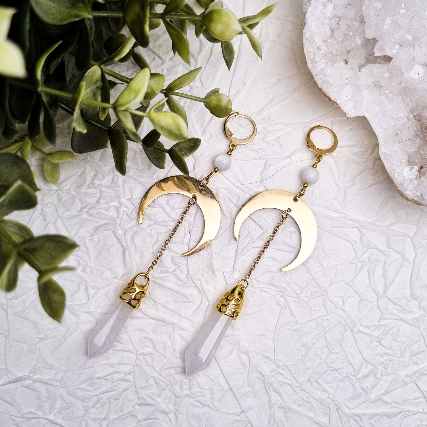 This Witch has Angel Eyes Bergkristall Ohrringe | Gold & Silber