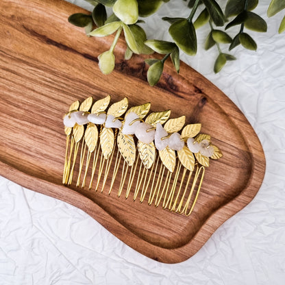 Haarkämme mit verschiedenen Edelsteinen - Haarschmuck | Gold