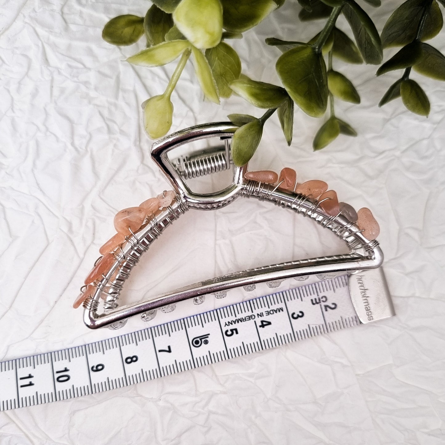 MINI Haarklammer Silber mit Edelsteinen