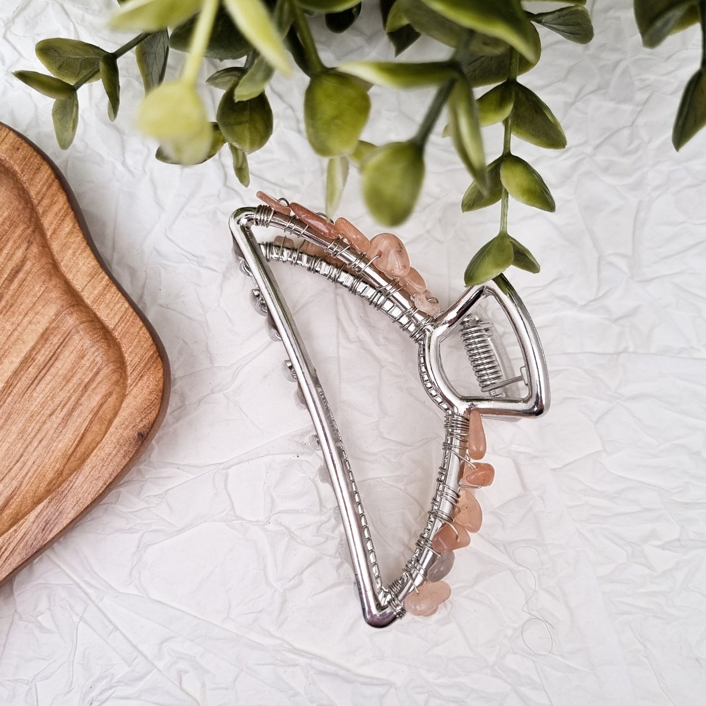 MINI Haarklammer Silber mit Edelsteinen