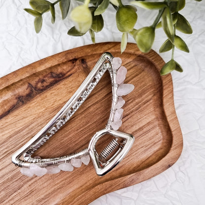 MINI Haarklammer Silber mit Edelsteinen