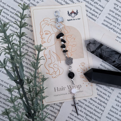 Hair Wrap Dark Reputation Era | Dreadschmuck | Obsidian