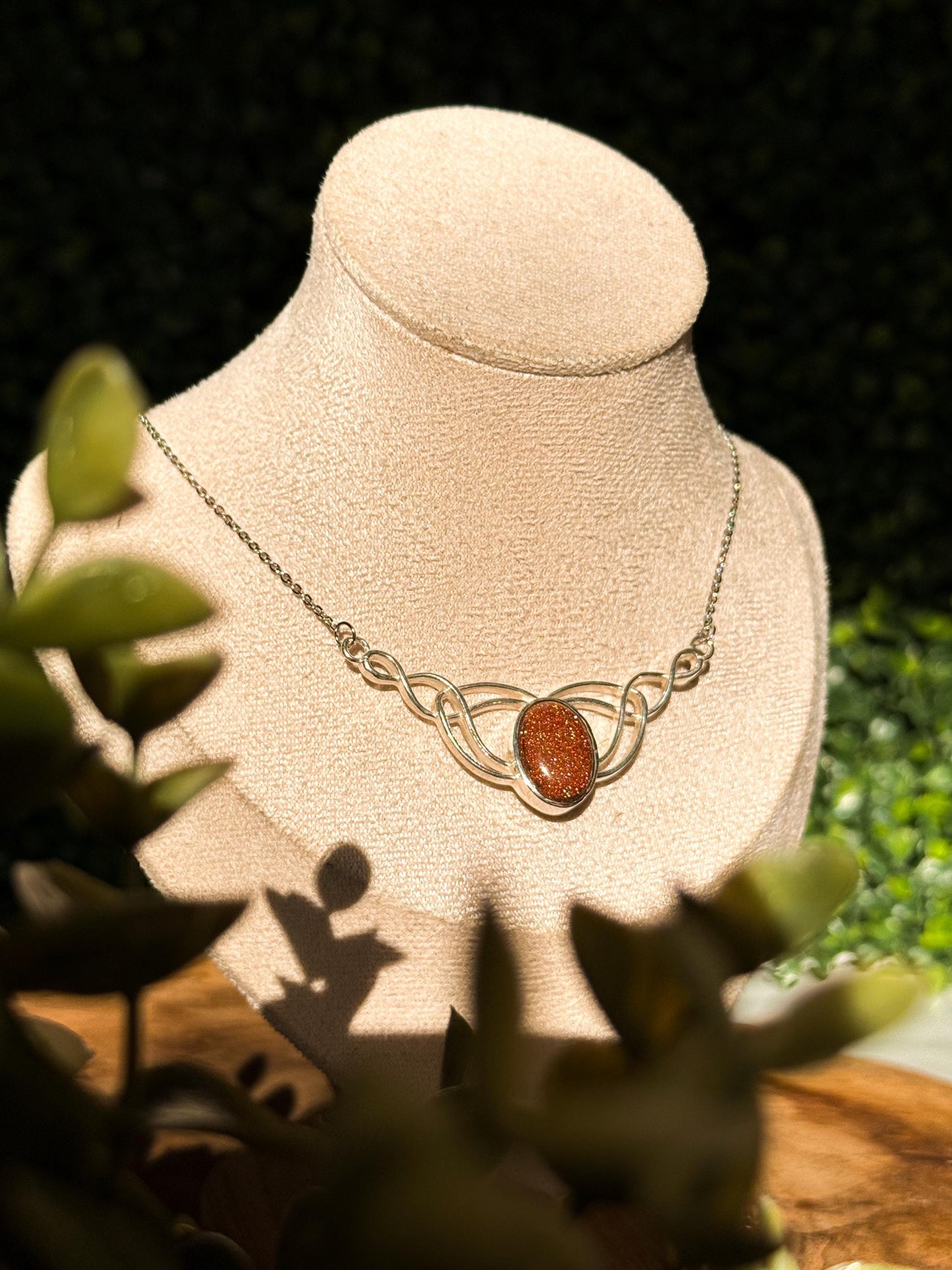 Celtic Kette Gold & Silber | verschiedene Edelsteine | Edelstahl