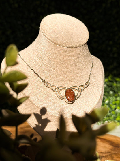 Celtic Kette Gold & Silber | verschiedene Edelsteine | Edelstahl