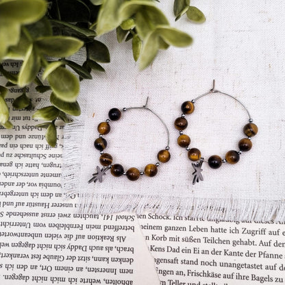 Eye of the tiger Ohrringe | Gold & Silber| Tigerauge