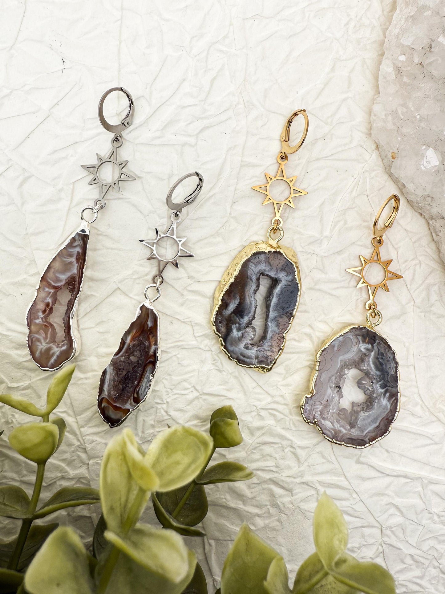 Your own Druzy Dream l Gold und Silber | Achat Drusen