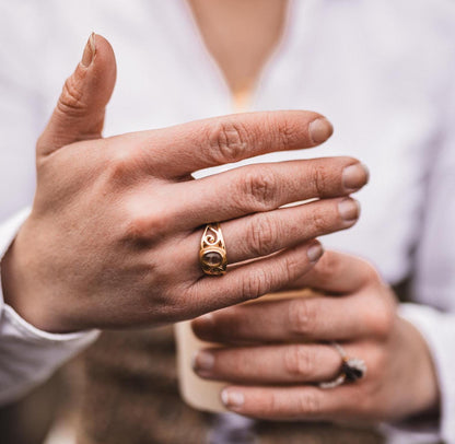 Balance of the world Ring Mondstein - Bergkristall | Größenverstellbar