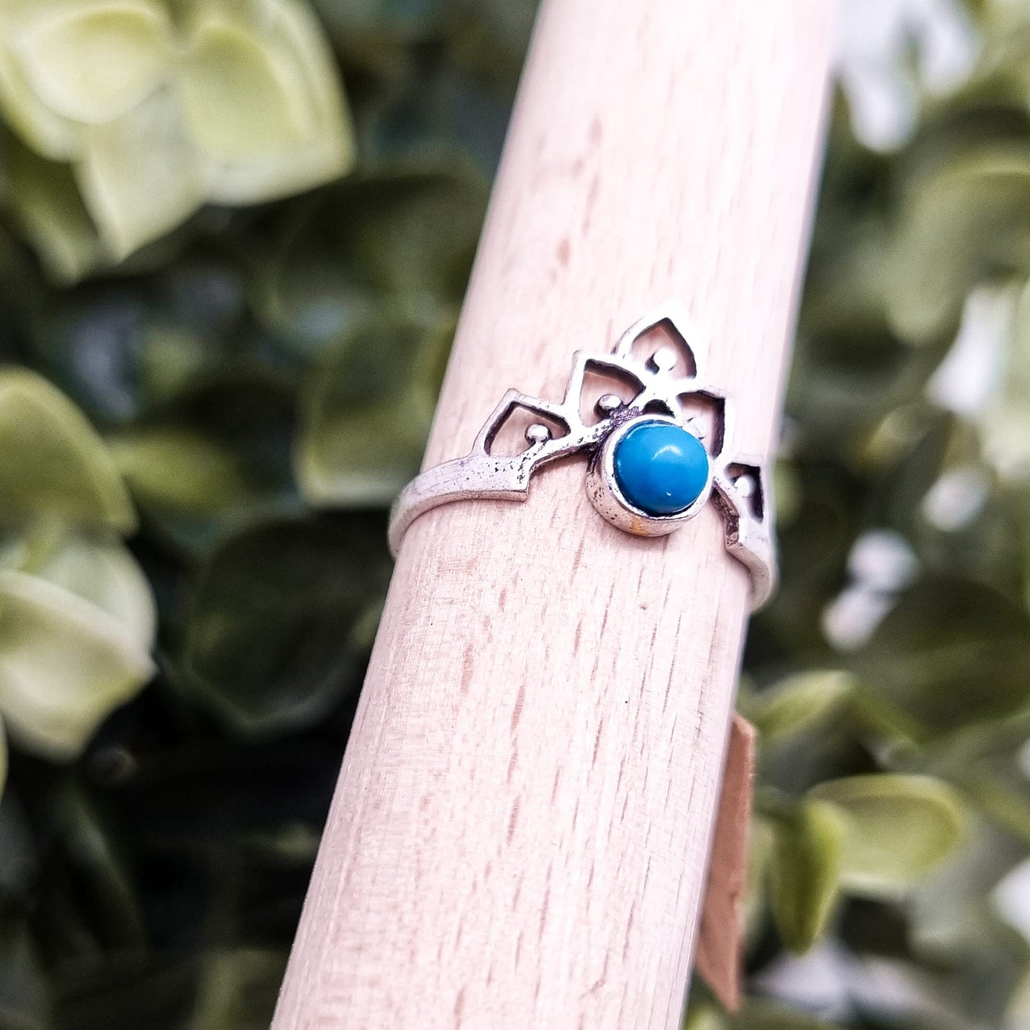 Oriental Crown Crystal Ring | Silber & Gold | Labradorit - Magnesit