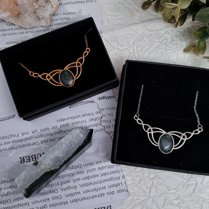 Celtic Kette Gold & Silber | verschiedene Edelsteine | Edelstahl