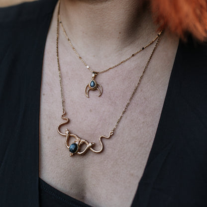 Witches Heart of Moonlight Kette | Gold & Silber | Labradorit