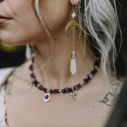 "Amethyst Awakening" Splitterkette | Gold & Silber | Amethyst