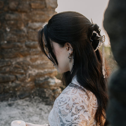 Schmetterlings Haarklammern in Gold & Silber mit Edelsteinen