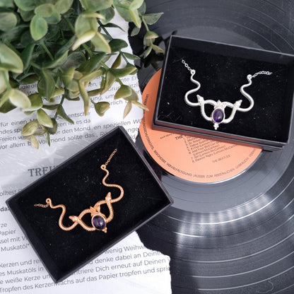 Medusa Kette Gold & Silber | verschiedene Edelsteine