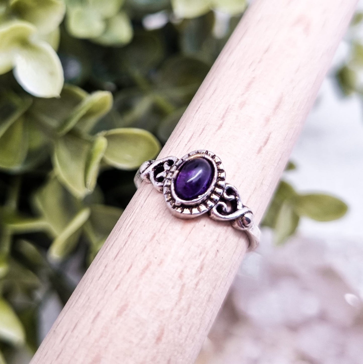 Honey gold - Ring mit Amethyst | Gold & Silber | Gr. 7-8