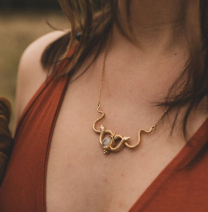 Medusa Kette Gold & Silber | verschiedene Edelsteine