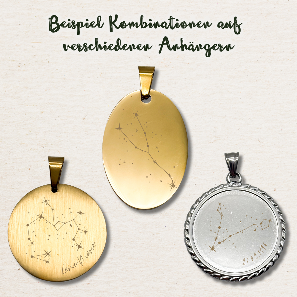 Gravur Sternzeichen | Silber & Gold